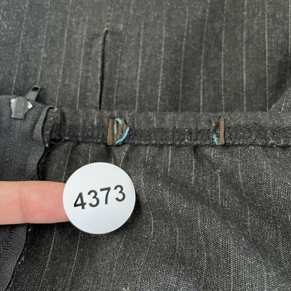 Y2K 2000s Grey Pinstripe Strapless Pencil Sheath Dress Womens S Small - Picture 10 of 10